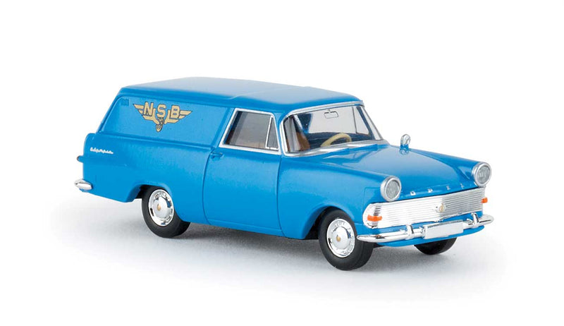 1960-1963 Opel Rekord PII Kasten Cargo Station Wagon - Assembled -- Norwegian State Railways NSB (blue, German Lettering)