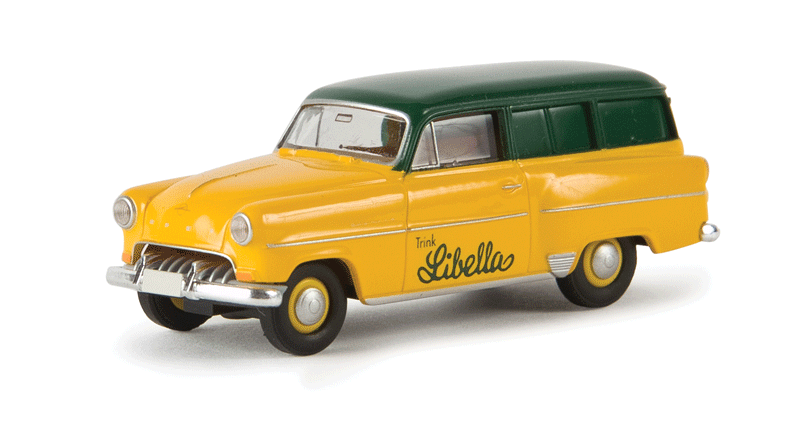1957-1960 Opel Olympia Rekord CarAVan Station Wagon - Assembled -- Libella (yellow, green)-1