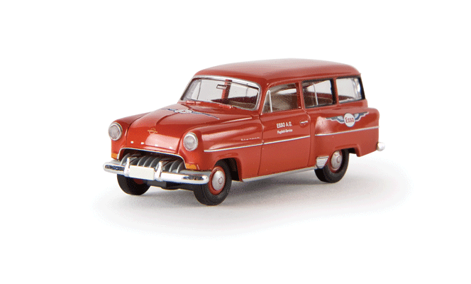 1957-1960 Opel Olympia CarAVan Station Wagon - Assembled -- Esso Flight Service (red, German Lettering)-1