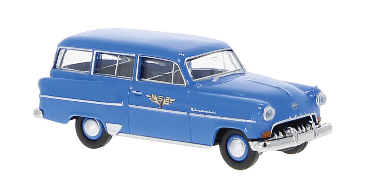 1954 Opel Olympia Caravan Station Wagon - Assembled -- Norwegian State Railways NSB (blue, Norsk Lettering)