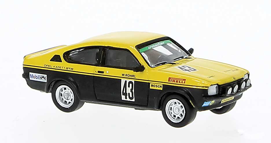 Opel Kadett C GT/E Coupe - Assembled -- Walter Rohrl aus der DRM #43 (yellow. Black, Germal Lettering)