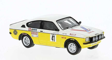 Opel Kadett C GT/E Coupe - Assembled -- Jorgen Hansen #41 (white, yellow, Hunsruck Rally 1979, German Lettering)