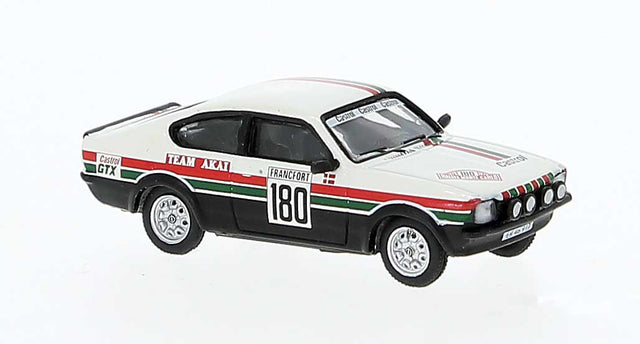 1970s Opel Kadett C GT/E Coupe - Assembled -- Castrol #180 Oluf Raldorf Monte Carlo 1978 (white, black, orange, green, Ger