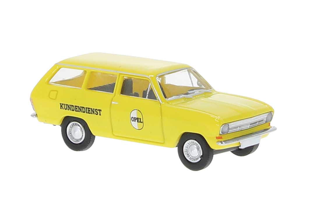 Opel Kadett B CarAVan Station Wagon - Assembled -- Polizei (white, green, German Lettering)