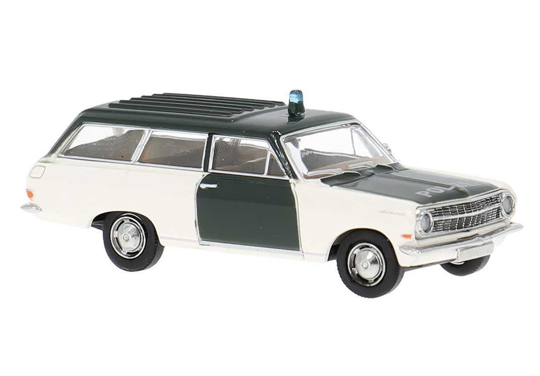 1963 Opel Rekord A Caravan Station Wagon - Assembled -- Police (black, white, German Lettering)
