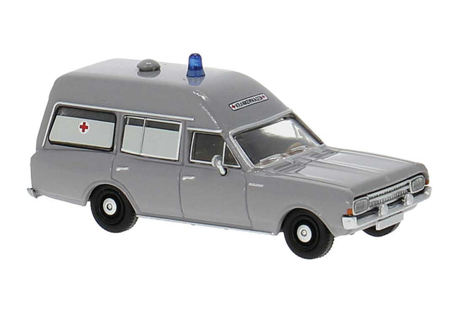 Opel Rekord C KTW Ambulance - Assembled -- Gray (German Lettering)
