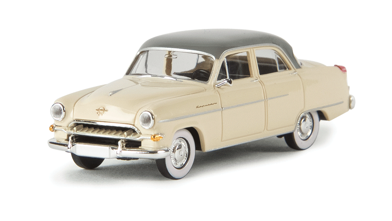 1954 Opel Kapitan Sedan - Assembled -- Ivory, Mouse Gray