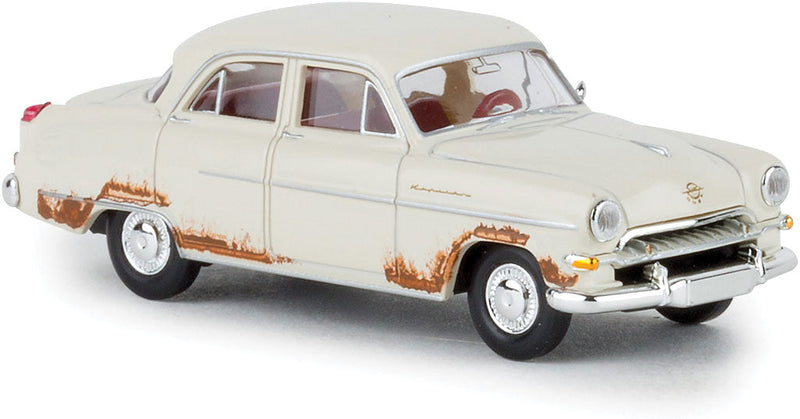 1953 Opel Kapitan Sedan - Assembled -- White with Rusted Fenders