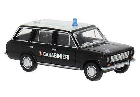 1960s Fiat Familiare Station Wagon - Assembled -- Carabinieri (black, white, Italian Lettering)