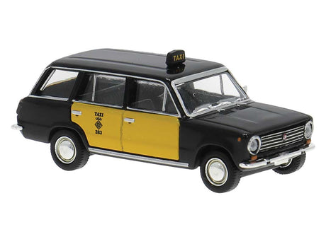 1960s Seat  Station Wagon - Assembled -- Taxi (black, yellow, Italian Lettering)