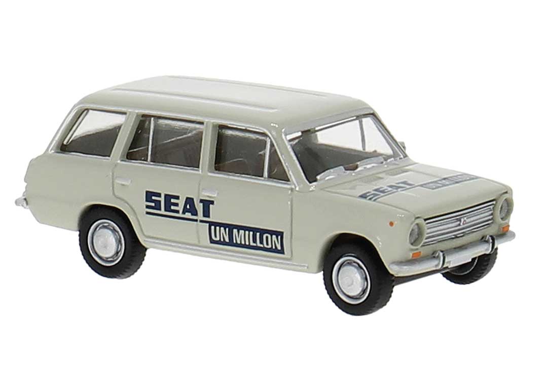 1960s Fiat/Seat Familiare Station Wagon - Assembled -- SEAT Un Million (gray, black, Italian Lettering)