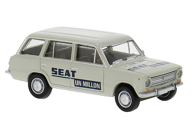 1960s Fiat/Seat Familiare Station Wagon - Assembled -- SEAT Un Million (gray, black, Italian Lettering)