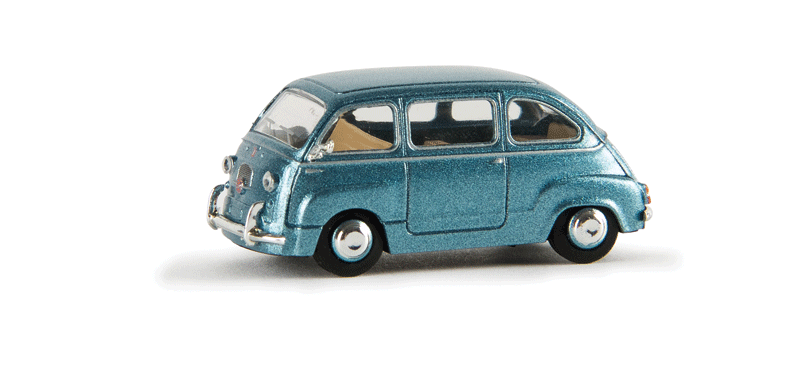 1956 Fiat Multipla Mini Van - Assembled -- Metallic Light Blue