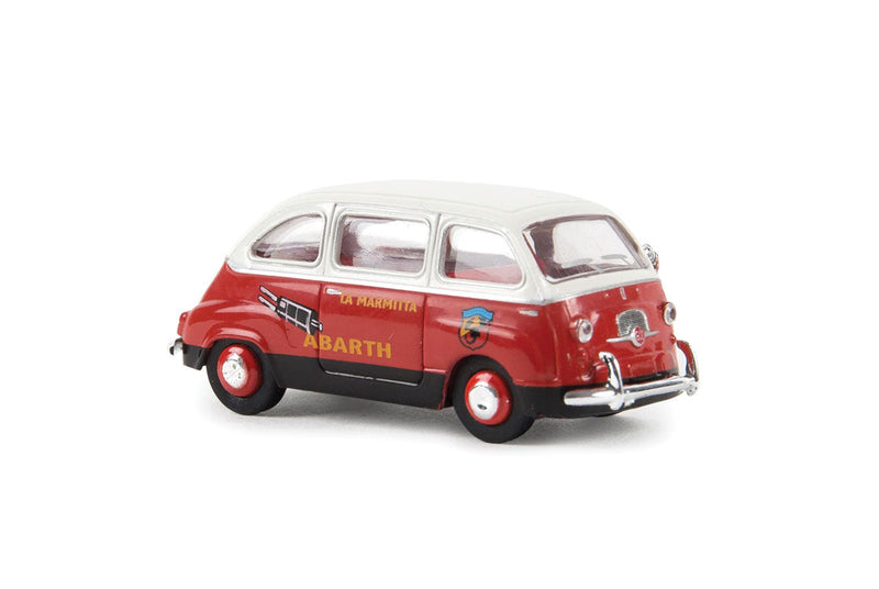 1956 Fiat Multipla Mini Van - Assembled -- Abarth (red, white, black, Italian Lettering)