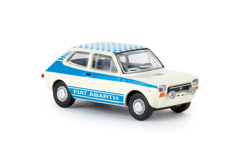 1971-1983 Fiat 127 - Assembled -- Fiat Abarth (white, blue, Italian Lettering)