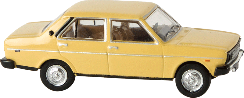 1974-1978 Fiat 131 Mirafiori Sedan - Assembled - Drummer -- Sand Yellow-1