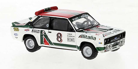 1975 Fiat 131 Abarth - Assembled -- Darniche Monte 78 (Alitalia, white, green, red, Italian Lettering)