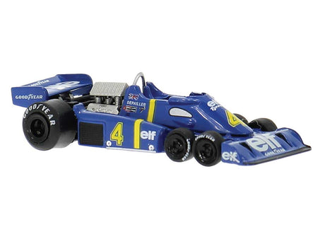 1970s Tyrrell P34 Race Car - Assembled -- Ronnie Peterson #4 (1976, blue, yellow)