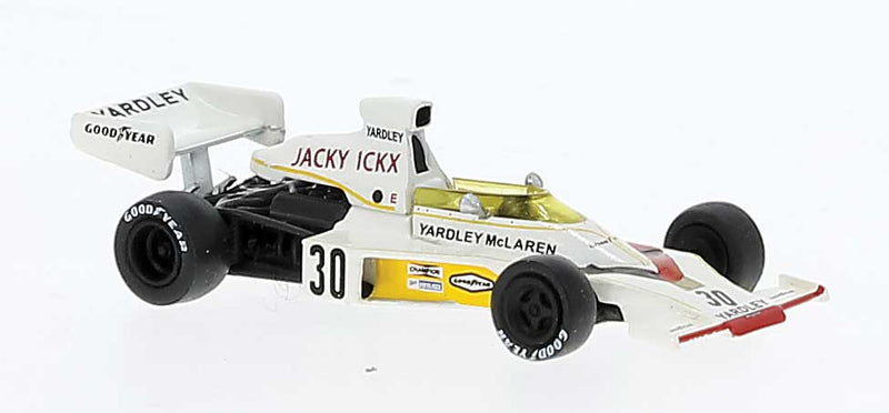 1975 McLaren M23D - Assembled -- Jackie Ickx #23 (yellow, white, red, green)