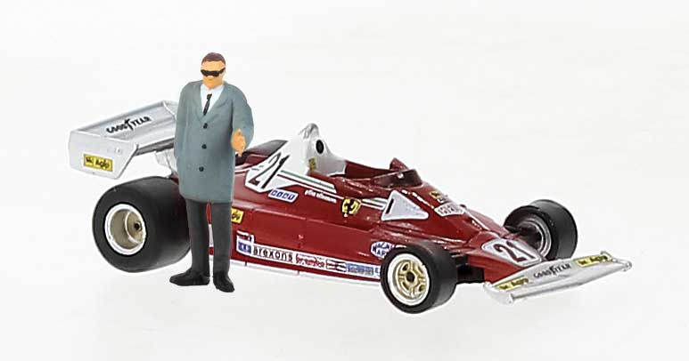 1976 Ferrari 312 T2 w/Figure - Assembled -- Gilles Villeneuve #21 (red, white)