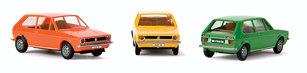 Automobile 1974-1981 Volkswagen Golf I Station Wagon - Assembled -- Yellow, DDR Markings & License Plate