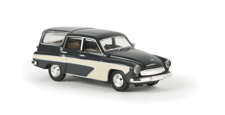 1957-1966 Wartburg 311 Camper Station Wagon - Assembled -- Black, White-1