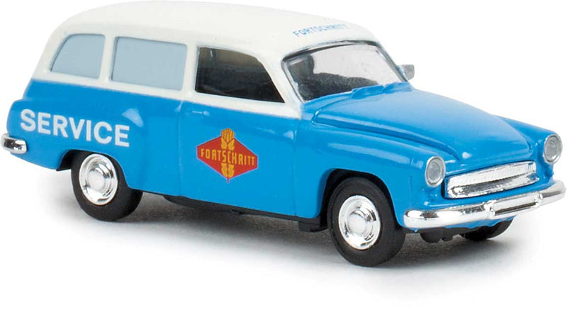 1956-1965 Wartburg 311 Station Wagon - Assembled -- Fortschritt (blue, white, German Lettering)