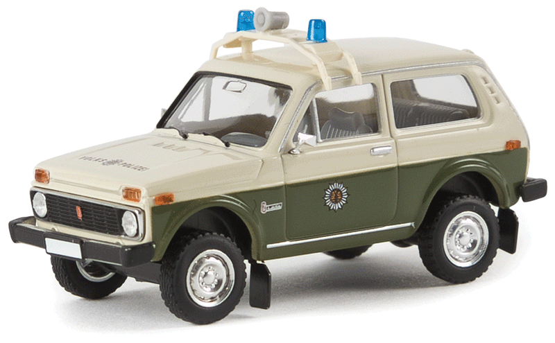 1976 Lada Niva Station Wagon - Assembled -- Volkspolizei (green, ivory, German Lettering)-1