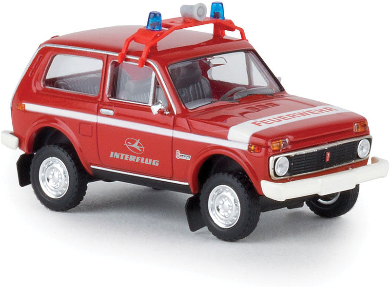 1976 Lada Niva Station Wagon - Assembled -- Interflug (red, white, German Lettering)