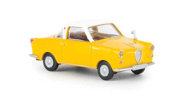 1957-1960s Goggomobile Coupe - Assembled -- Yellow, White
