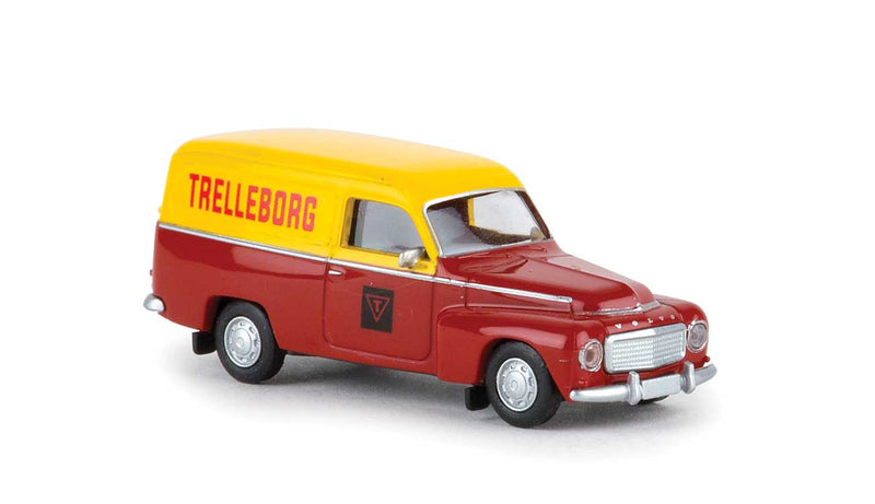 1954-1969 Volvo Duett Delivery (No Side Windows) Station Wagon - Assembled -- Trelleborg (red, yellow)