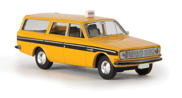 1968-73 Volvo Series 145 Station Wagon - Assembled -- Taxi (yellow, black)