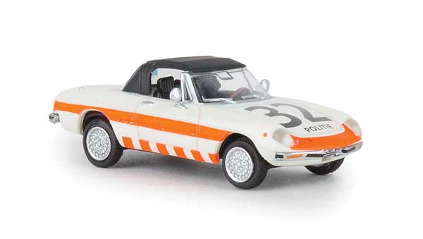 Alfa Romeo Spider Fastback - Assembled -- Police 32 (orange, black, white, Dutch Lettering)
