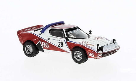 1980s Lancia Stratos HF - Assembled -- Isabella Bignardi, 1982 Elba Rally #28 (white, red, Italian Lettering)