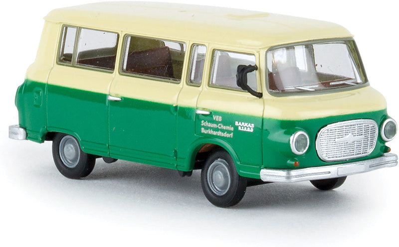 1961-1991 Barkas B 1000 Passenger Van - Assembled -- VEB Schaum-Chemie Burkhardtsdorf (green, cream, German Lettering)
