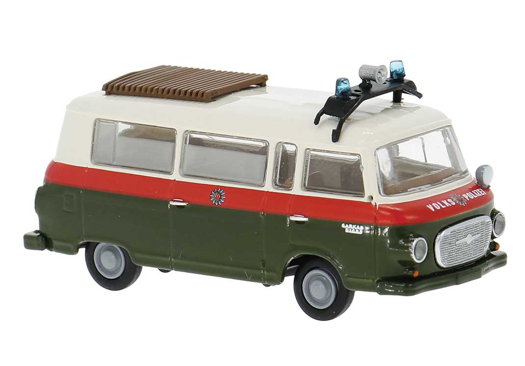 1961-1991 Barkas B 1000 Passenger Van - Assembled -- Volkspolizei (green, white, red, German Lettering)