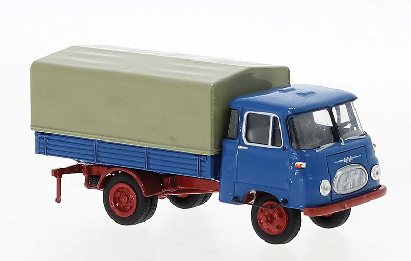 Robur LO 2500 Low-Sided Delivery Truck w/Tarp Cover - Assembled -- Blue, Red, Taupe