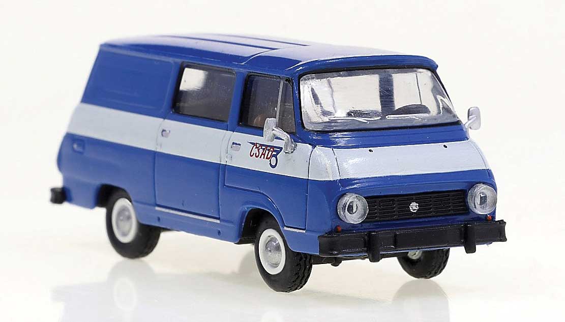 1969 Skoda 1203 Half-Passenger Van - Assembled -- CSAD (blue, white, German Lettering)