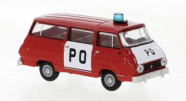 1969 Skoda 1203 Passenger Van - Assembled -- PO (red, white, German Lettering)
