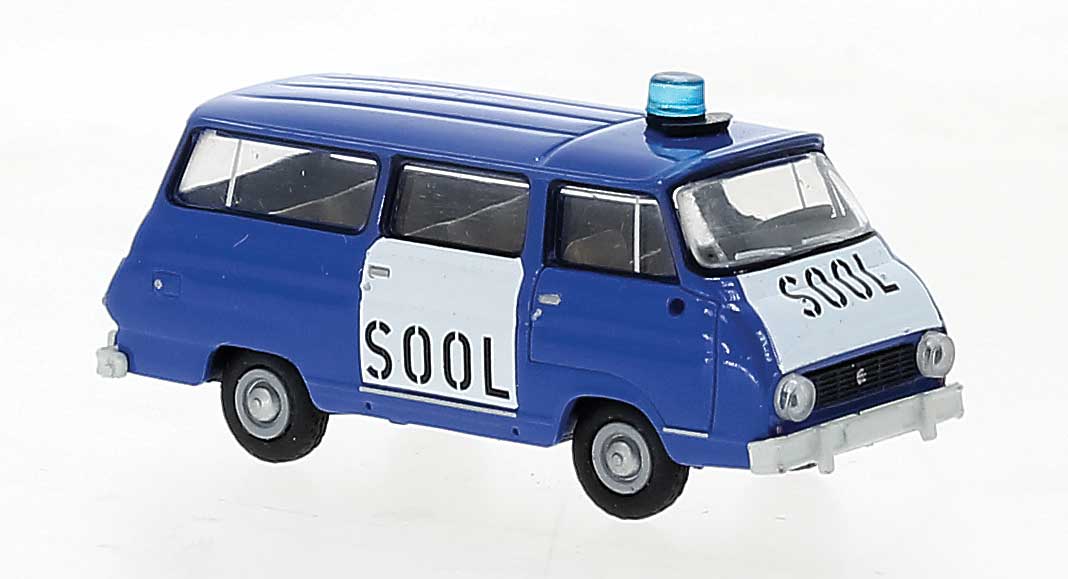 1969 Skoda 1203 Passenger Van - Assembled -- SOOL (blue, white, German Lettering)