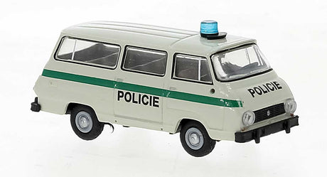 1969 Skoda 1203 Passenger Van - Assembled -- Policie (ivory, green, Czech Lettering)