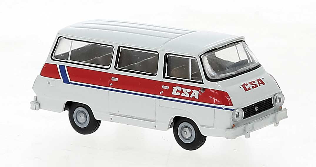 1969 Skoda 1203 Passenger Van - Assembled -- CSA (white, red, blue, German Lettering)