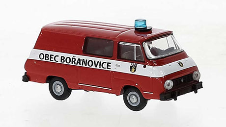 1969 Skoda 1203 Half-Passenger Van - Assembled -- Hasici Fire Department (red, white, Czech Lettering)