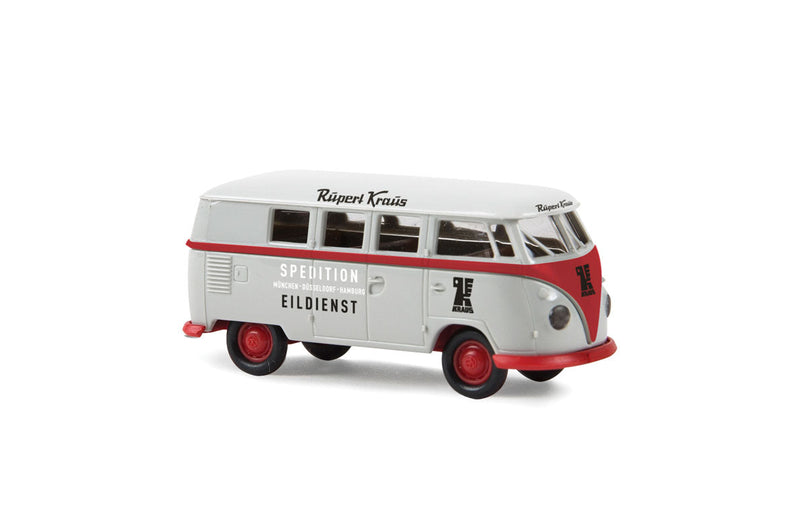 1960-63 Volkswagen Kombi T1b Passenger Van - Assembled -- Ruprecht Kraus Spedition (gray, white, red, German Lettering)