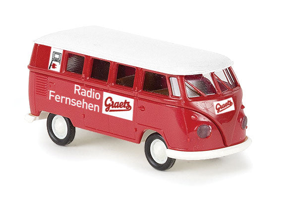 1960-1963 Volkswagen Kombi T1b Passenger Van - Assembled -- Graetz Fernsehen (red, white, German Lettering)