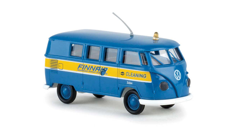 1960-1963 Volkswagen Kombi T1b Passenger Van - Assembled -- Finnair Cleaning (blue, yellow)