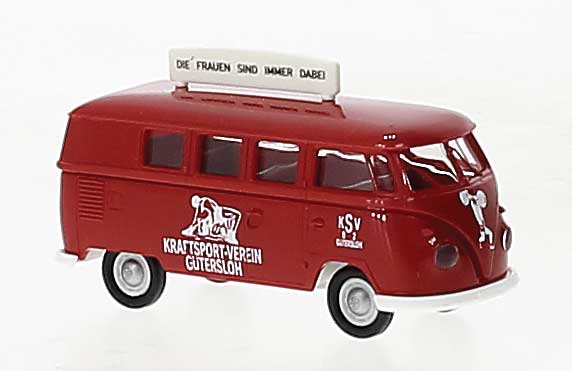 Volkswagen T1b Passenger Van - Assembled -- KSV Gutersloh (red, white, German Lettering)