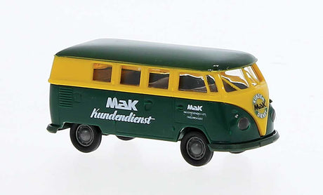 1960 Volkswagen T1b Passenger Van - Assembled -- MaK in Kiel (green, yellow, German Lettering)