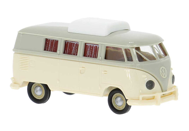 1960 Volkswagen T1b Passenger Van with Camper Roof Hatch - Assembled -- Cream, Beige