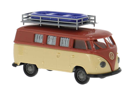 1960 Volkswagen T1b Passenger Van with Roof Rack - Assembled -- Beige, Brown